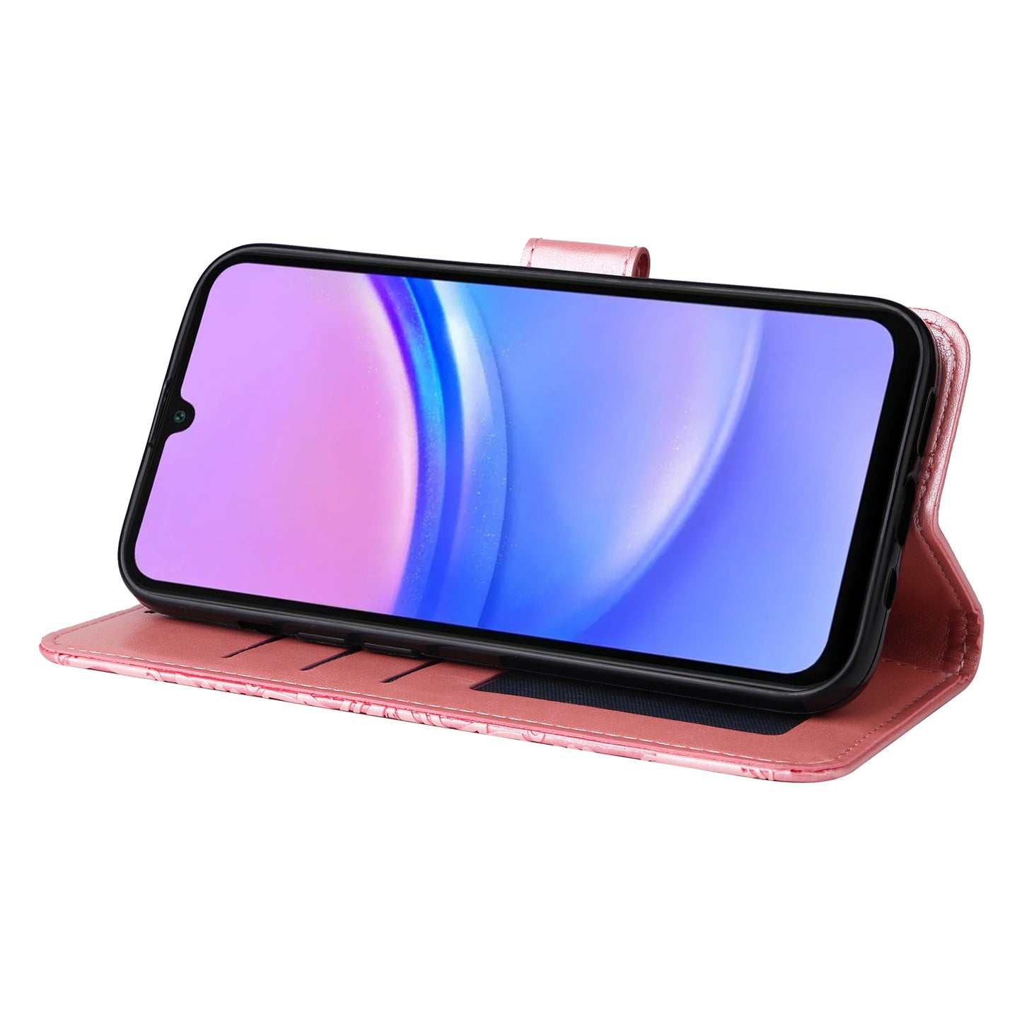 For Samsung Galaxy A16 5G / A16 4G Case Sunflower Imprint Leather Wallet Phone Cover - Pink