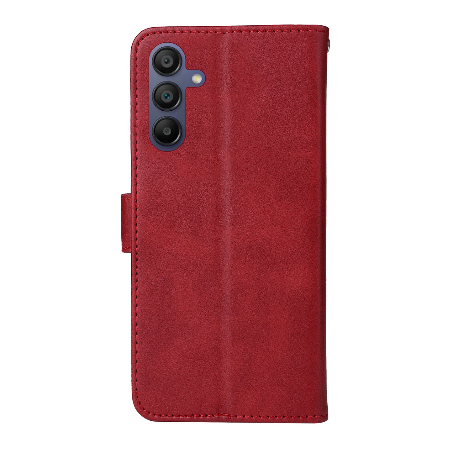 For Samsung Galaxy A16 5G / A16 4G Case PU Leather Phone Cover with Cash / Card Slots - Red