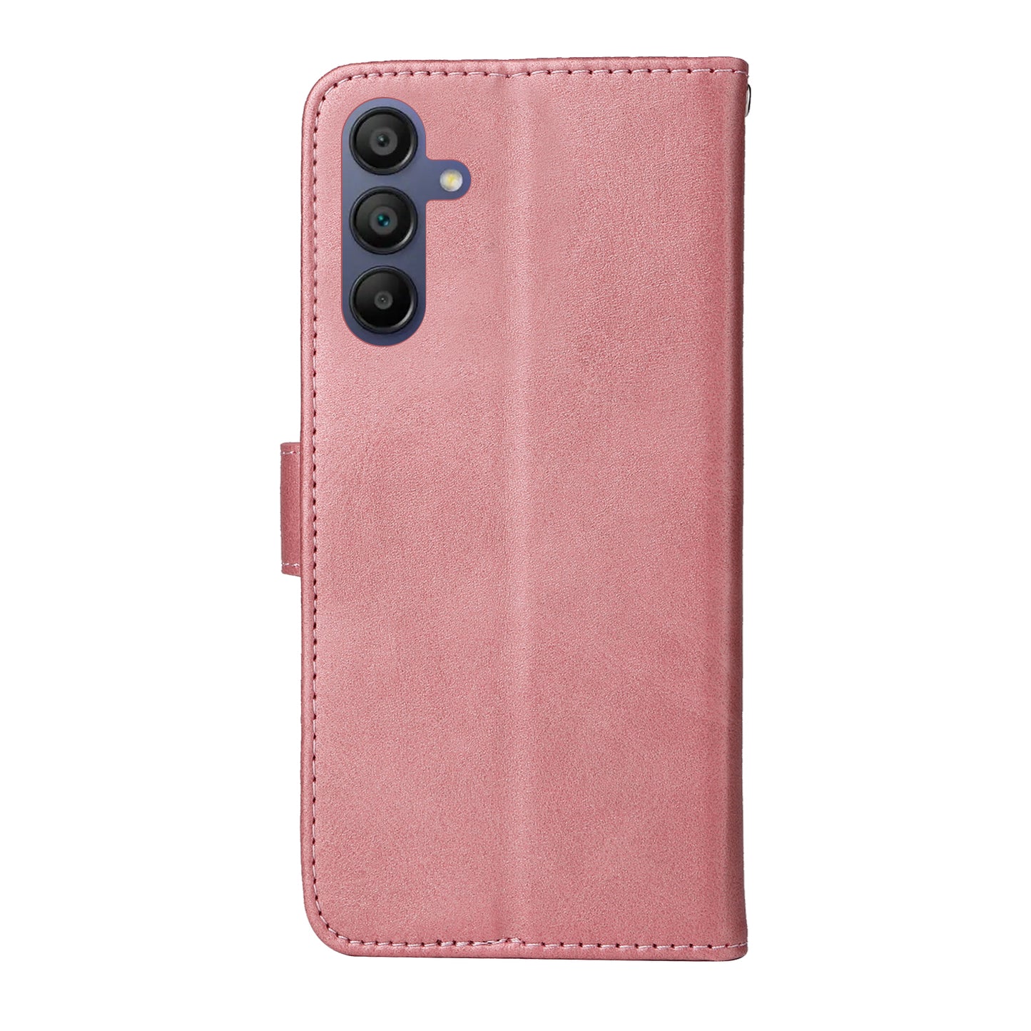 For Samsung Galaxy A16 5G / A16 4G Case PU Leather Phone Cover with Cash / Card Slots - Pink