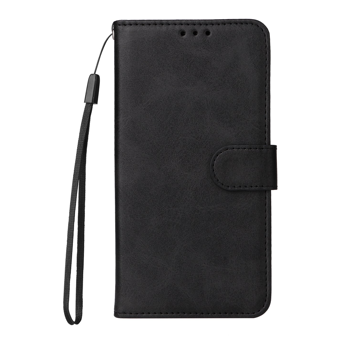 For Samsung Galaxy A06 Case PU Leather Phone Cover with Cash  /  Card Slots - Black