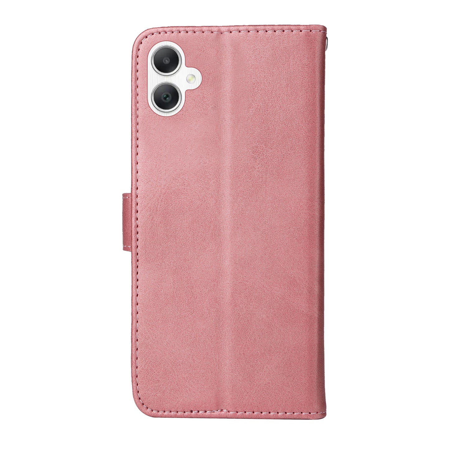 For Samsung Galaxy A06 Case PU Leather Phone Cover with Cash  /  Card Slots - Pink