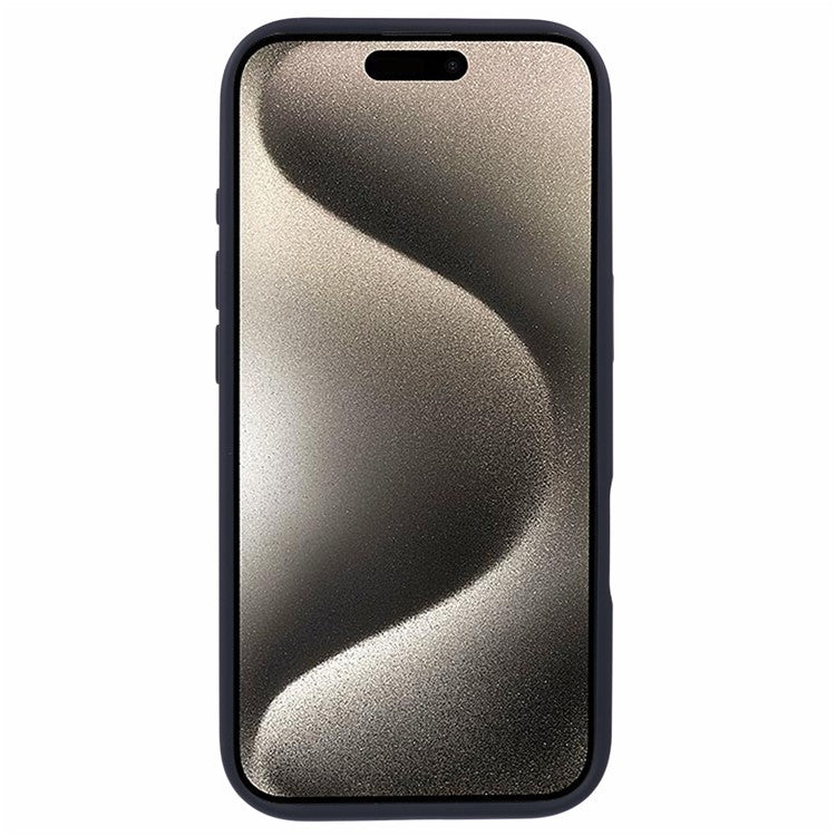 For iPhone 16 Plus Case Rotatable Magnetic Kickstand TPU+PC Matte Phone Cover - Black