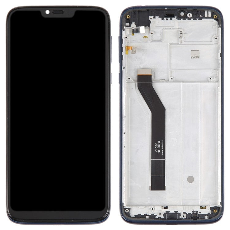 For Motorola Moto G7 Power XT1955 Grade C LCD Screen and Digitizer Assembly + Frame Replacement Part (Without Logo) - Blue