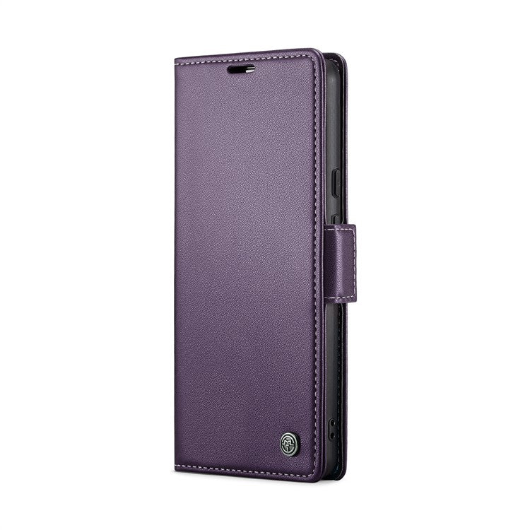 CASEME 023 Series For Google Pixel 9 Pro  /  Pixel 9 Case RFID Blocking Glossy Stand Phone Cover - Purple