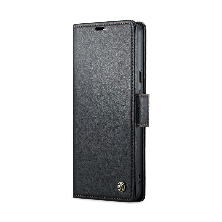 CASEME 023 Series For Google Pixel 9 Pro  /  Pixel 9 Case RFID Blocking Glossy Stand Phone Cover - Black