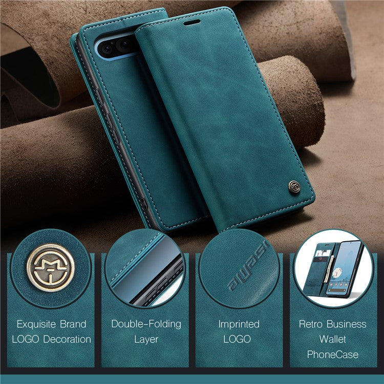 CASEME 013 Series For Google Pixel 9 Pro XL Case Card Holder Stand Leather Phone Cover - Blue