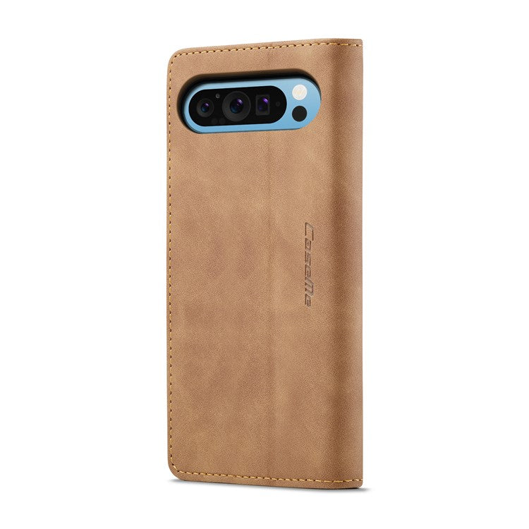 CASEME 013 Series For Google Pixel 9 Pro XL Case Card Holder Stand Leather Phone Cover - Brown