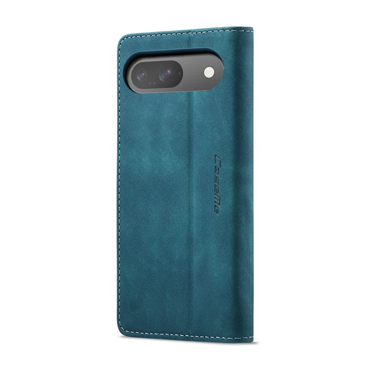 CASEME 013 Series For Google Pixel 9 Pro  /  Pixel 9 Case Card Holder Stand Leather Phone Cover - Blue