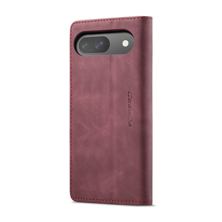 CASEME 013 Series For Google Pixel 9 Pro  /  Pixel 9 Case Card Holder Stand Leather Phone Cover - Red