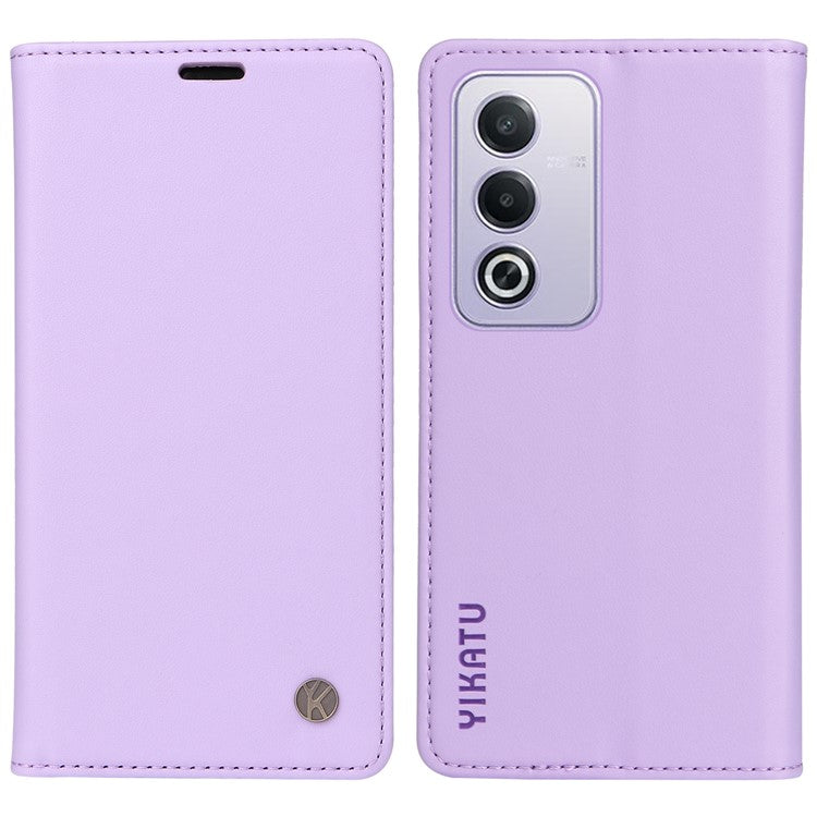 YIKATU YK-001 For Oppo A3 Pro (Global) 5G / A3 Pro (India) 5G Case Stand Leather Phone Cover Strong Magnetic Closure - Light Purple