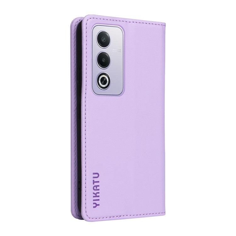 YIKATU YK-001 For Oppo A3 Pro (Global) 5G / A3 Pro (India) 5G Case Stand Leather Phone Cover Strong Magnetic Closure - Light Purple