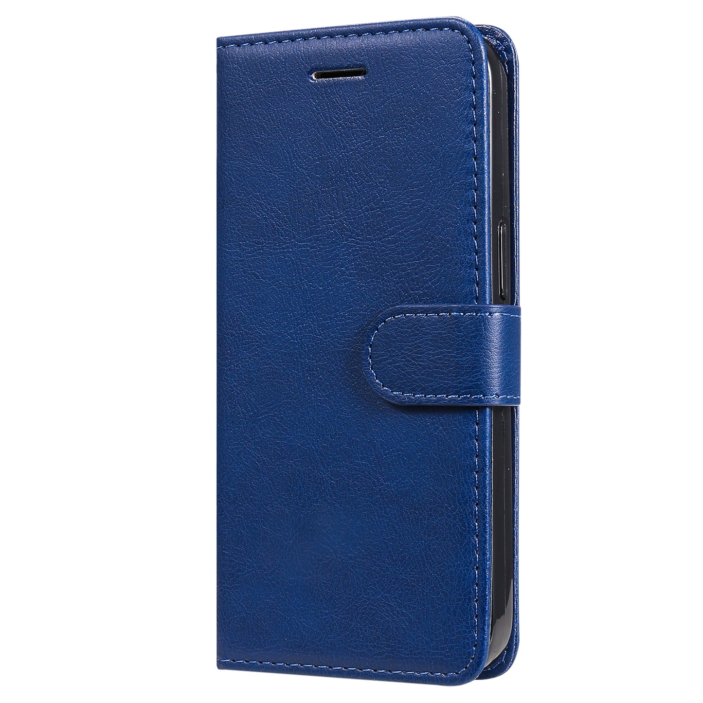 KT Leather Series-2 for Samsung Galaxy A16 5G / A16 4G Case Solid Color Leather Phone Cover Wallet Stand - Blue