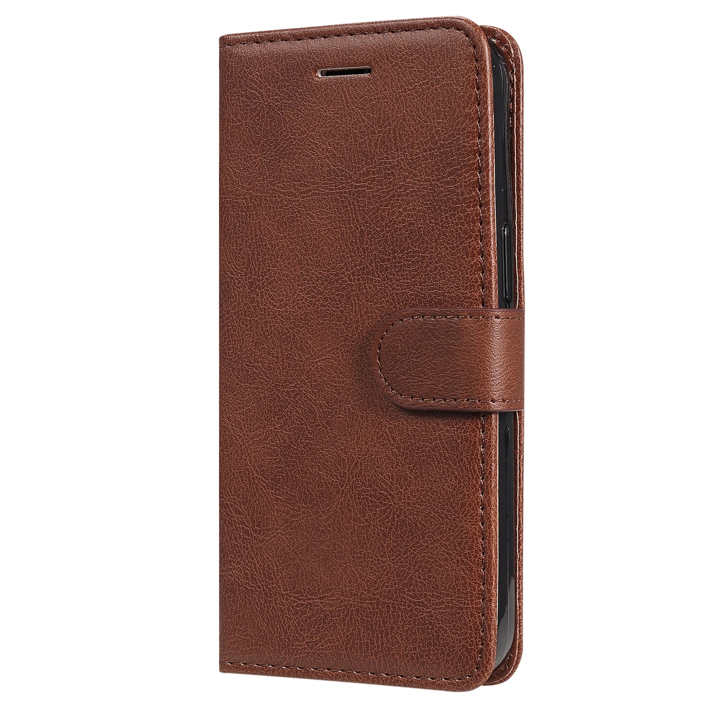 KT Leather Series-2 for Samsung Galaxy A16 5G / A16 4G Case Solid Color Leather Phone Cover Wallet Stand - Brown