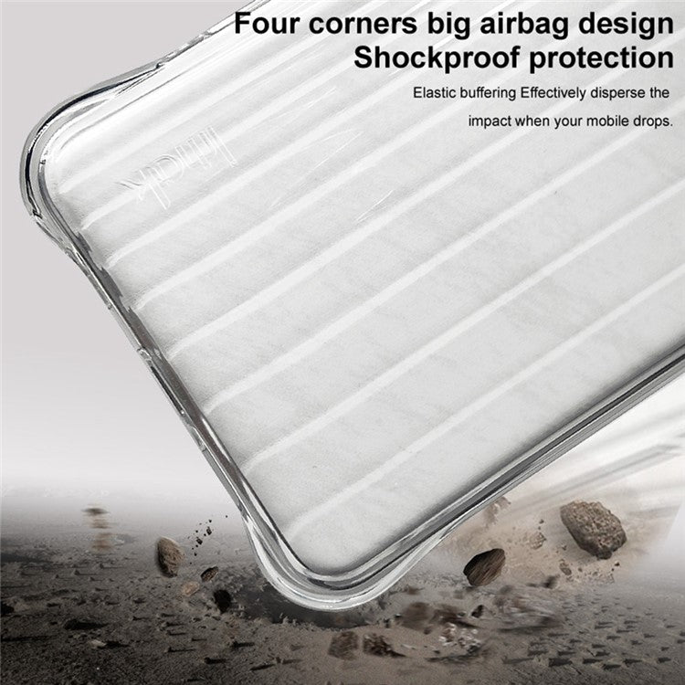 IMAK For OnePlus Nord 4 TPU Case Airbag Corners Phone Cover Corrugated Texture - Transparent