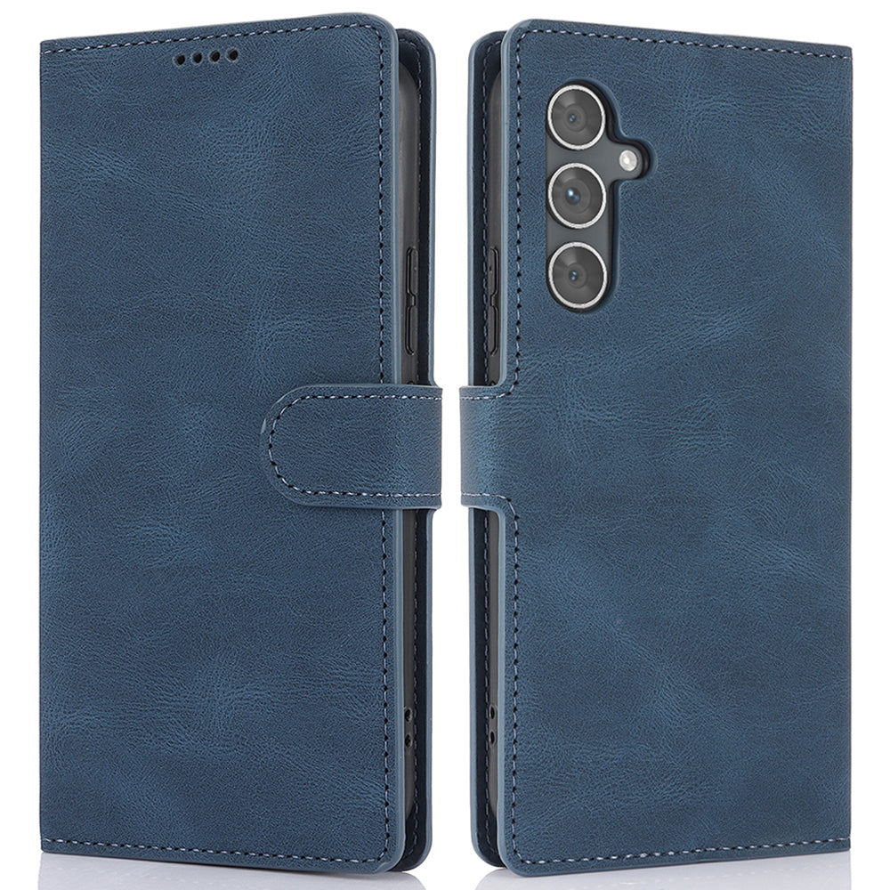 For Samsung Galaxy A16 5G / A16 4G Case PU Leather Phone Cover with Wallet Stand View - Blue