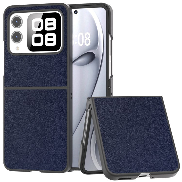 For Huawei nova Flip 5G Case Anti-Scratch PU Leather Coated PC Phone Cover - Blue