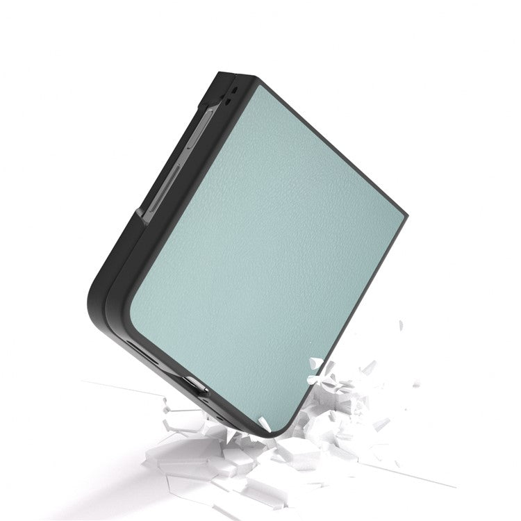 For Huawei nova Flip 5G Case Anti-Scratch PU Leather Coated PC Phone Cover - Baby Blue