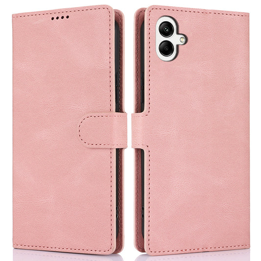 For Samsung Galaxy A06 Case PU Leather Phone Cover with Wallet Stand View - Pink