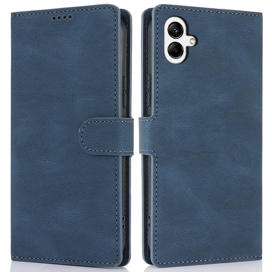 For Samsung Galaxy A06 Case PU Leather Phone Cover with Wallet Stand View - Blue