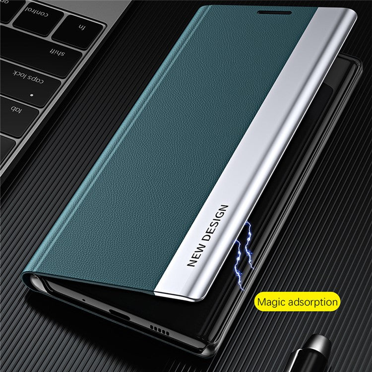 For iPhone 16 Case Anti-Drop Leather Phone Cover with Stand - Red