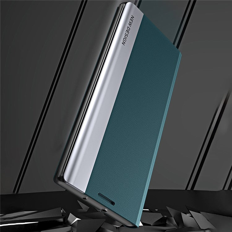 For iPhone 16 Case Anti-Drop Leather Phone Cover with Stand - Red