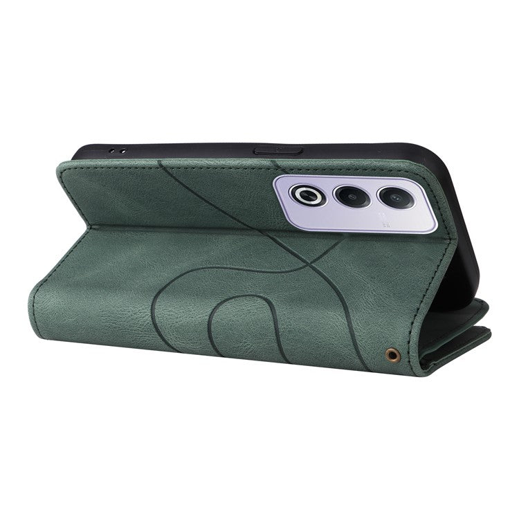 KT Multi-Function Series-5 For Oppo A3 Pro (Global) 5G / A3 Pro (India) 5G Case Zipper Wallet Leather Phone Cover Stand - Green