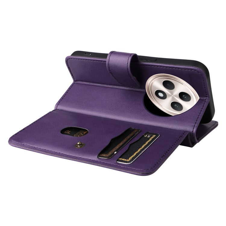 KT Multi-Functional Series-1 For Oppo Reno12 F 5G Case 10 Card Holder Leather Phone Cover Stand - Purple