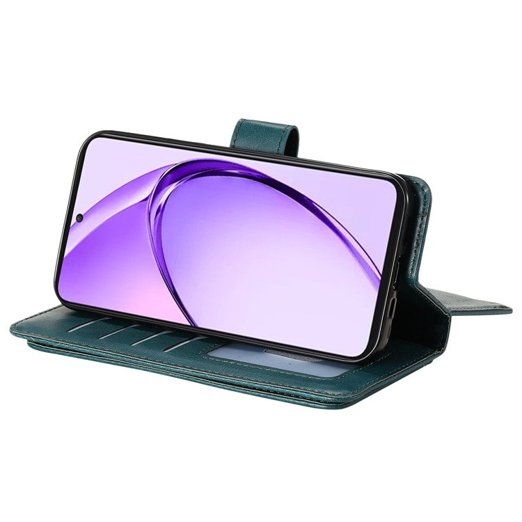 KT Multi-Functional Series-1 For Oppo A3 Pro (Global) 5G / A3 Pro (India) 5G Case 10 Card Holder Leather Phone Cover Stand - Green