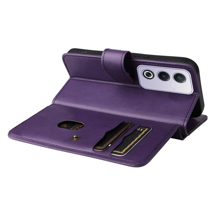KT Multi-Functional Series-1 For Oppo A3 Pro (Global) 5G / A3 Pro (India) 5G Case 10 Card Holder Leather Phone Cover Stand - Purple