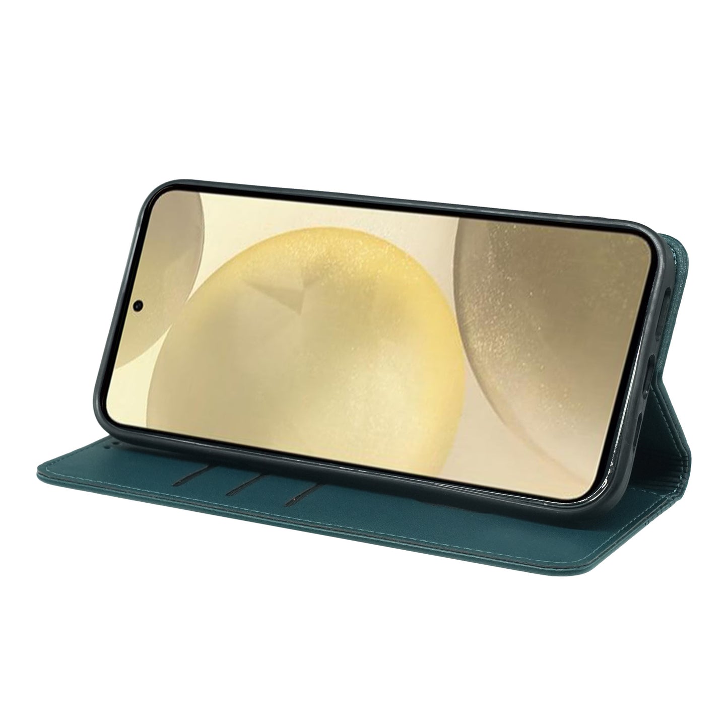 For Samsung Galaxy A16 5G / A16 4G Case Four-Leaf Clover Leather Flip Phone Cover Stand Wallet - Green