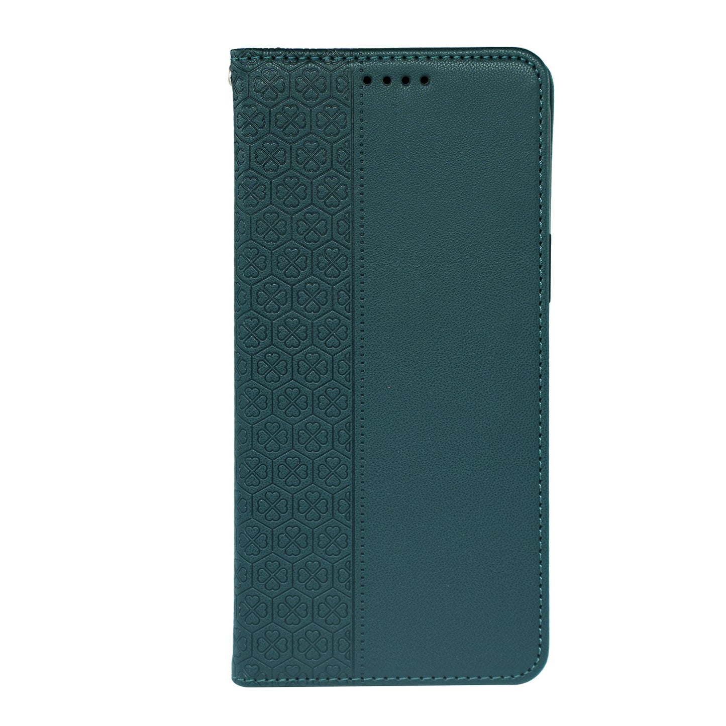 For Samsung Galaxy A16 5G / A16 4G Case Four-Leaf Clover Leather Flip Phone Cover Stand Wallet - Green