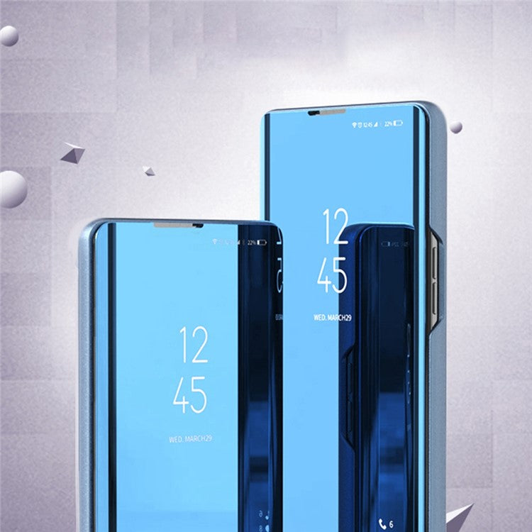 For iPhone 16 Pro Case View Window Stand Leather Flip Phone Cover - Purple