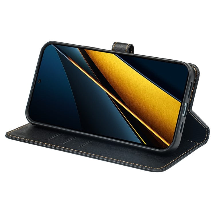 For Google Pixel 8a Case Magnetic Clasp Four-Leaf Clover Leather Phone Cover - Black