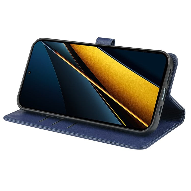 For Google Pixel 8a Case Magnetic Clasp Four-Leaf Clover Leather Phone Cover - Blue