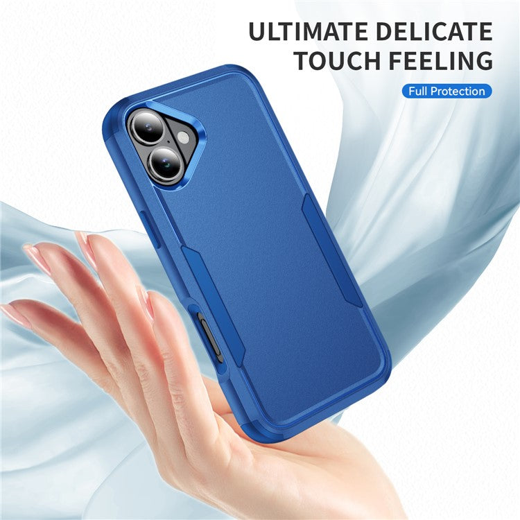 Commuter Series For iPhone 16 Case 3-in-1 Shockproof TPU+PC Phone Cover - Sapphire