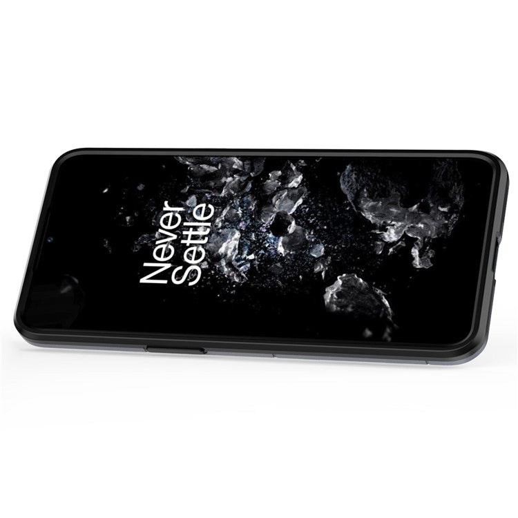 For OnePlus 10T 5G / Ace Pro 5G Ring Kickstand Phone Case Armor Shockproof Military Hard PC Soft TPU Hybrid Protective Cover - Blue