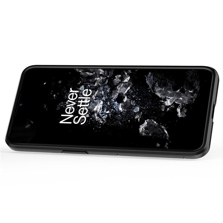 For OnePlus 10T 5G / Ace Pro 5G Ring Kickstand Phone Case Armor Shockproof Military Hard PC Soft TPU Hybrid Protective Cover - Black