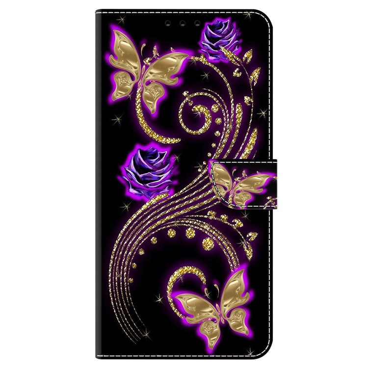 For iPhone 16 Plus Case 3D Pattern PU Leather Wallet Phone Cover with Stand - Flowers / Butterflies