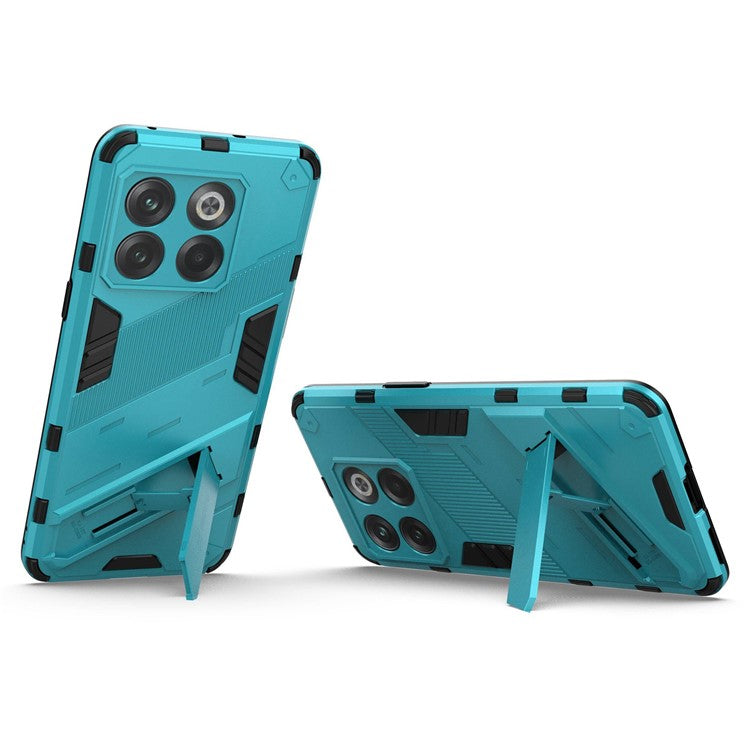 For OnePlus 10T 5G / Ace Pro 5G Mobile Phone Shell with Kickstand PC+TPU Hybrid Phone Case Anti-drop Cover - Baby Blue