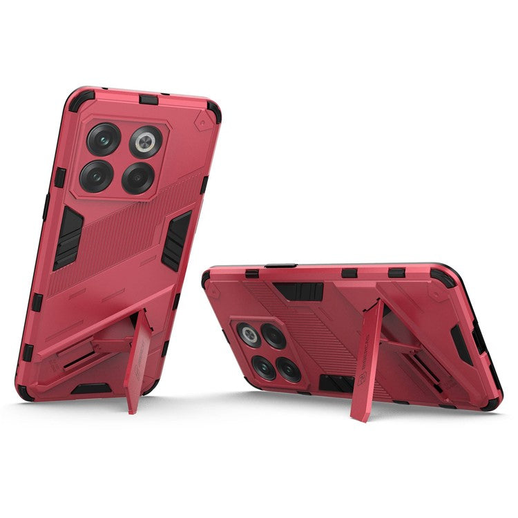 For OnePlus 10T 5G / Ace Pro 5G Mobile Phone Shell with Kickstand PC+TPU Hybrid Phone Case Anti-drop Cover - Rose