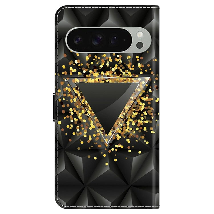 For Google Pixel 9 / 9 Pro Case PU Leather Wallet Phone Cover with Stand - Rhombus