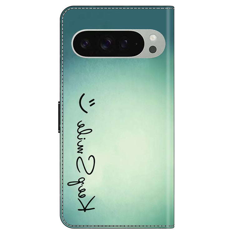 For Google Pixel 9 / 9 Pro Case PU Leather Wallet Phone Cover with Stand - Keep Smile