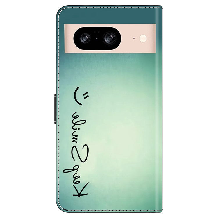 For Google Pixel 8a Case PU Leather Wallet Phone Cover with Stand - Keep Smile