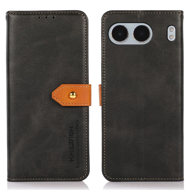 KHAZNEH For OnePlus Nord 4 Wallet Phone Case Stand Leather Flip Cover - Black