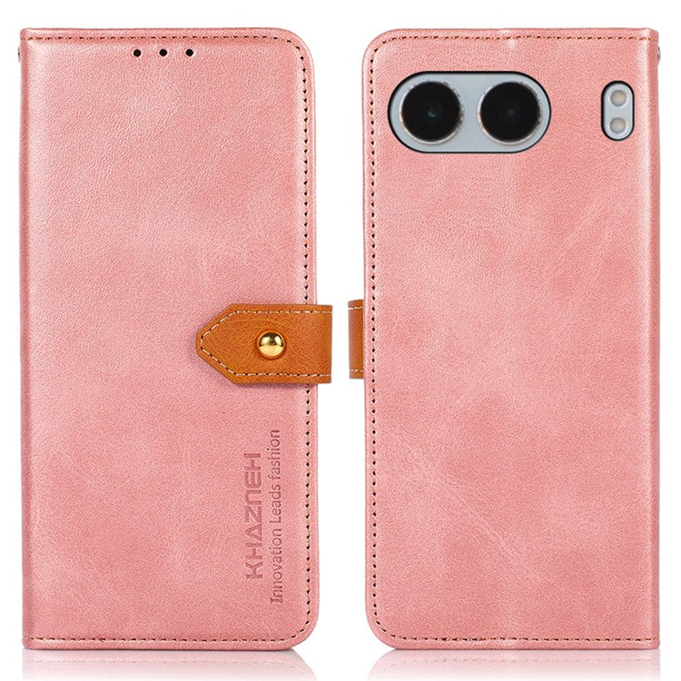 KHAZNEH For OnePlus Nord 4 Wallet Phone Case Stand Leather Flip Cover - Rose Gold