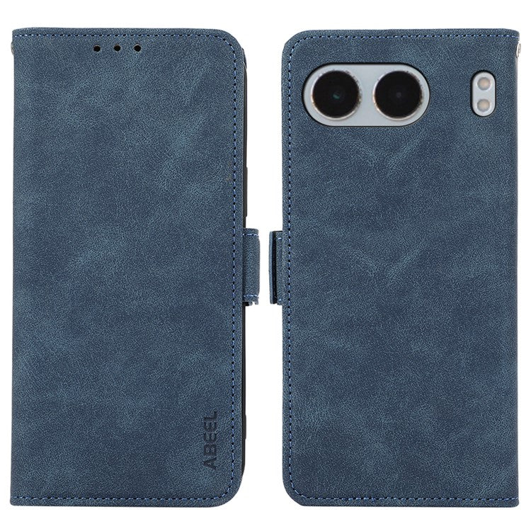 ABEEL For OnePlus Nord 4 Case PU Leather Folio Stand View RFID Blocking Phone Cover - Blue