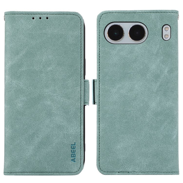 ABEEL For OnePlus Nord 4 Case PU Leather Folio Stand View RFID Blocking Phone Cover - Baby Blue