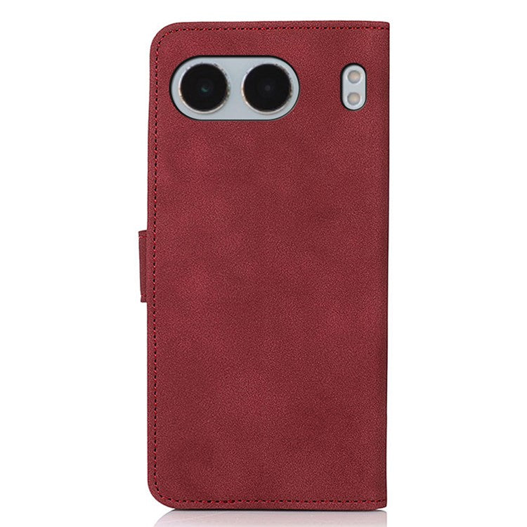 KHAZNEH For OnePlus Nord 4 Stand Case PU Leather Wallet Phone Cover - Red