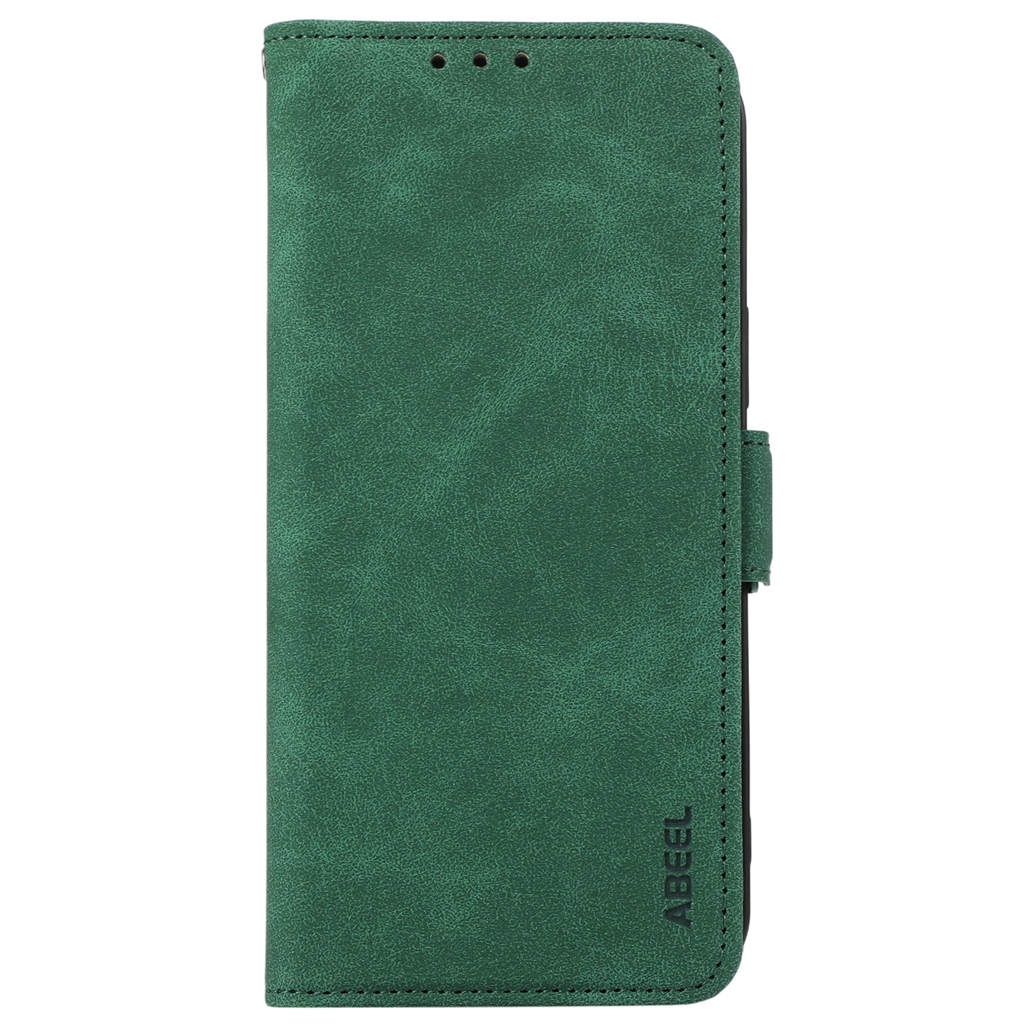 ABEEL For Samsung Galaxy A06 Case PU Leather Folio Stand View RFID Blocking Phone Cover - Green