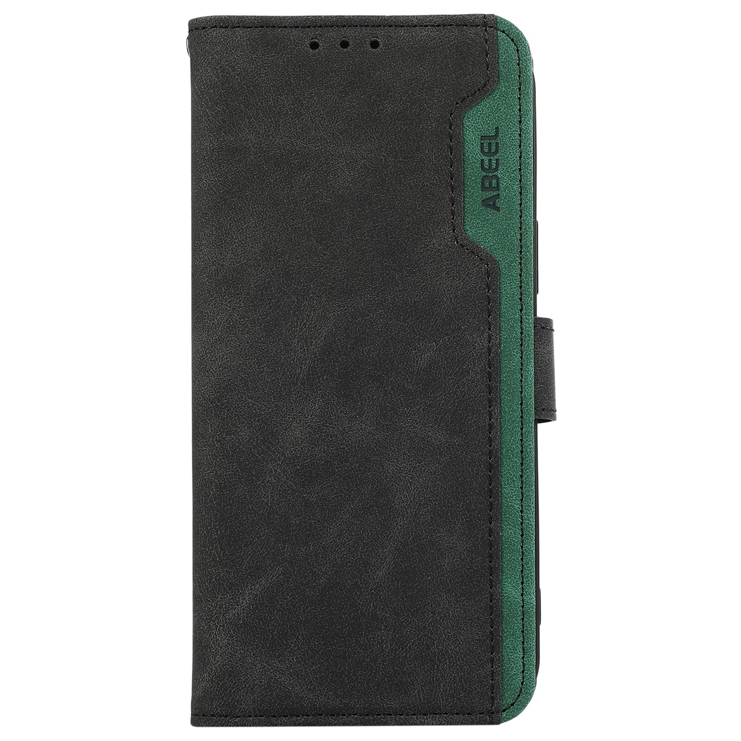 ABEEL For Samsung Galaxy A06 Case Color Splicing Leather Flip Phone Cover RFID Blocking - Black